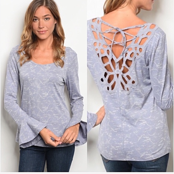 📍SALE Gorgeous Back Detail Boho Sleeve Top XSS - Picture 3 of 5